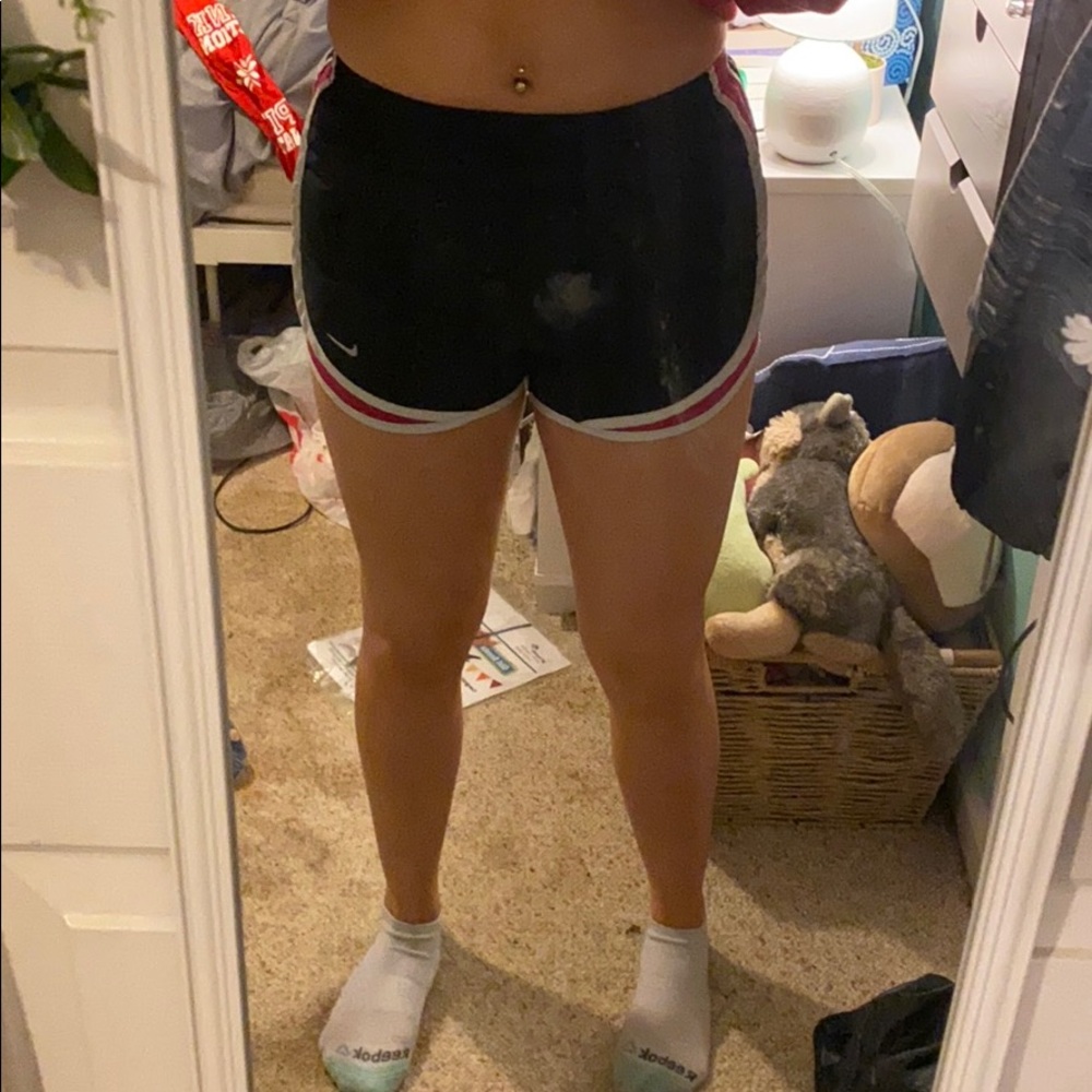 cute black and pink nike shorts